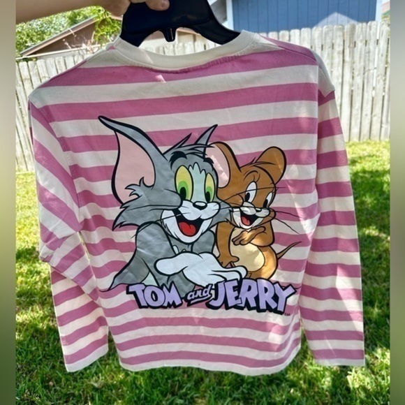 ZARA KIDS STRIPED FOIL TOM AND JERRY © &™ WARNER BROS. SHIRT - Picture 5 of 16